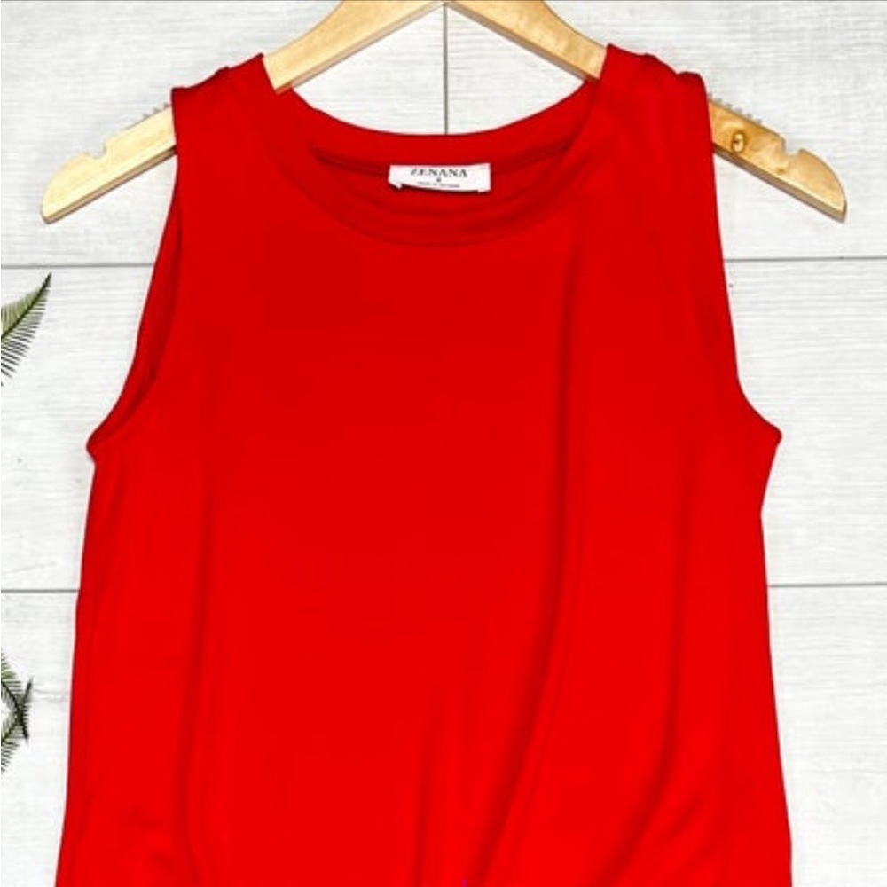 Zenana Sleeveless Dolphin Hem Maxi dress